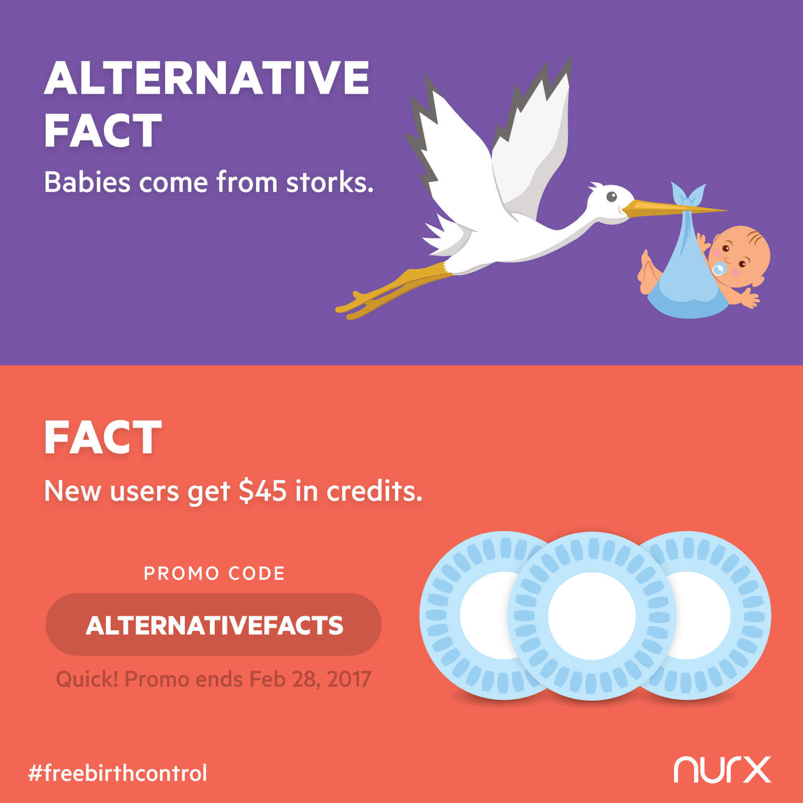 Nurx Offers Free Birth Control with Promo Code 'AlternativeFacts' Nurx